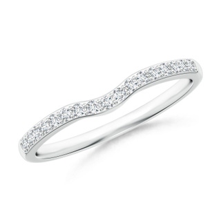 1.3mm GHVS Classic Diamond Half Eternity Contoured Wedding Band in P950 Platinum