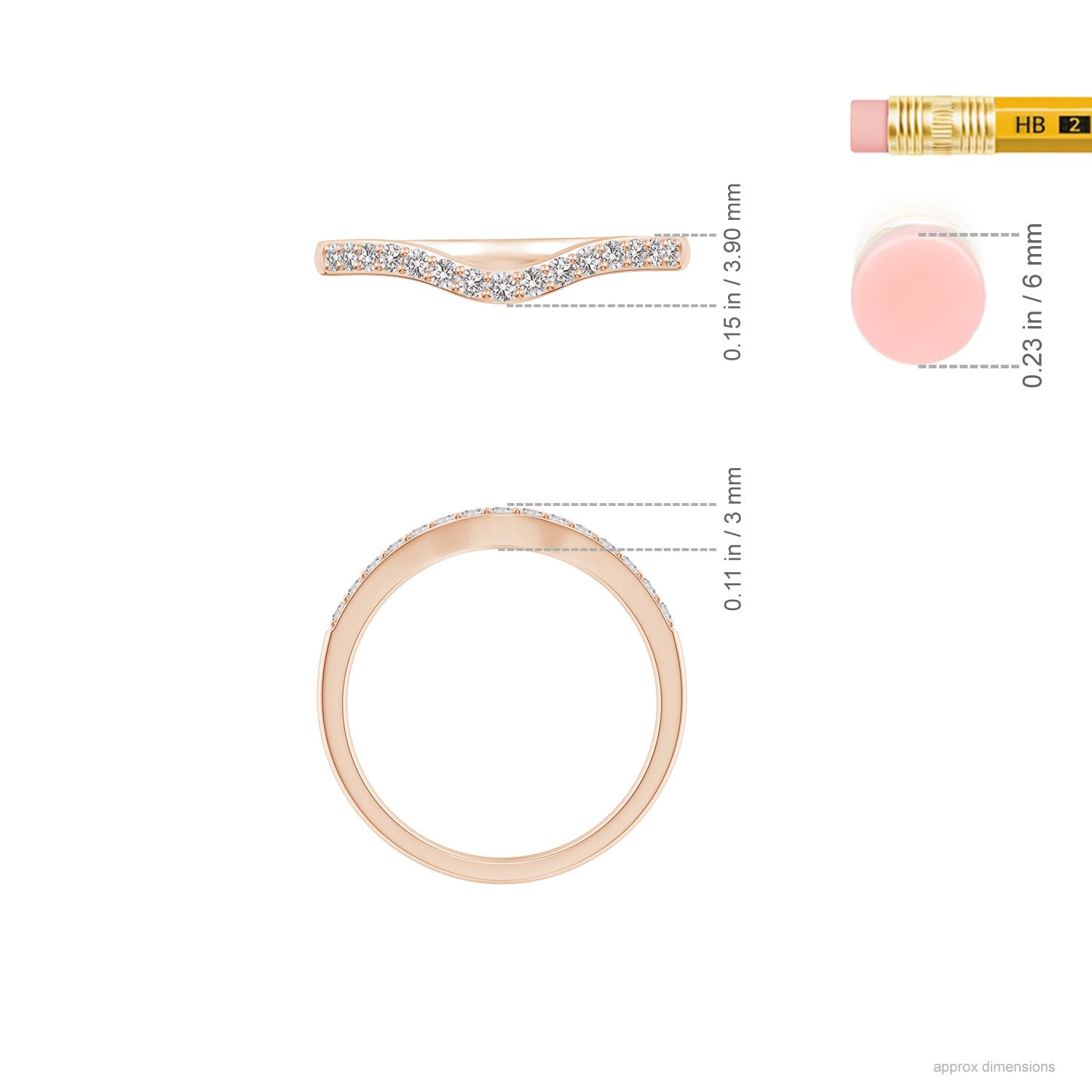 I I1 / 0.21 CT / 14 KT Rose Gold