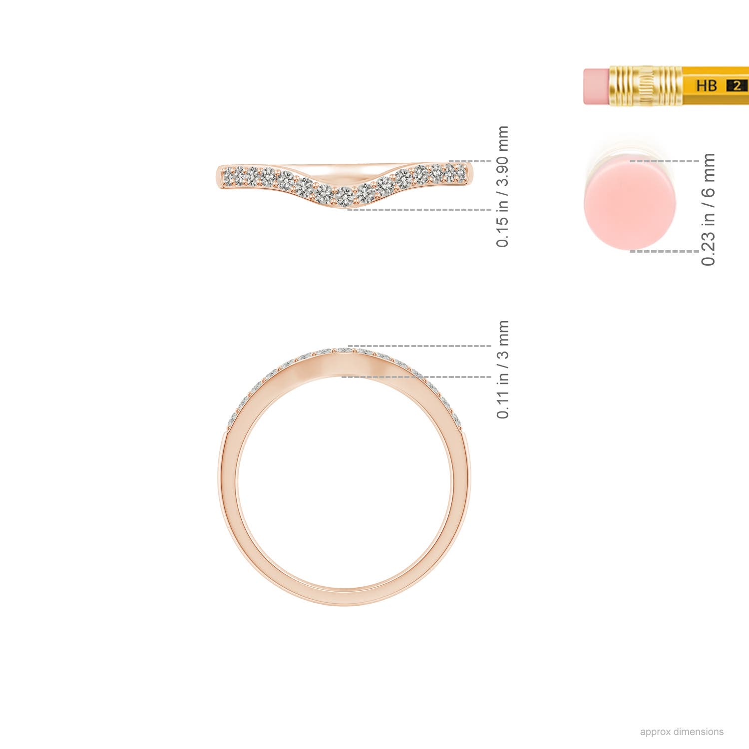 J I2 / 0.21 CT / 14 KT Rose Gold