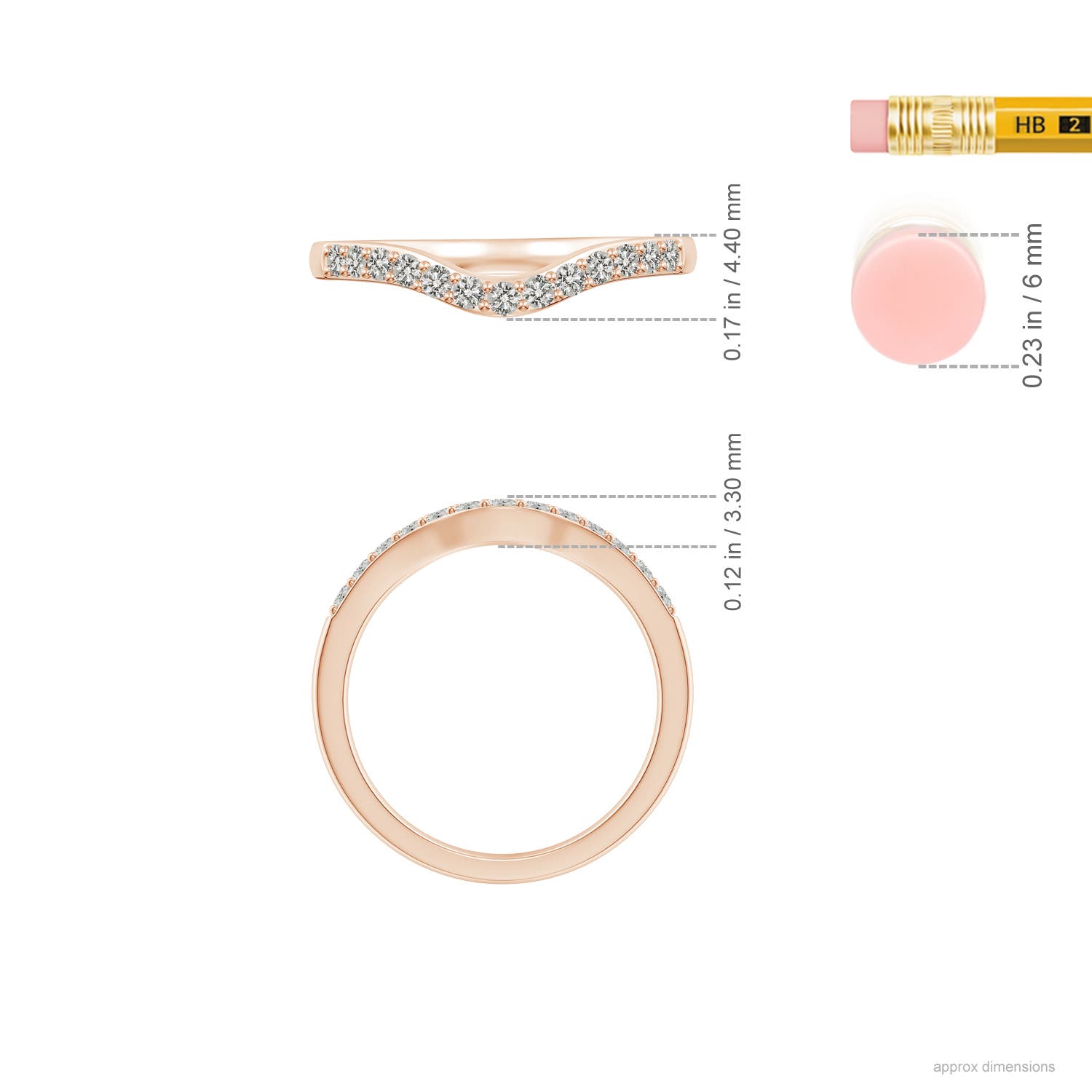 J I2 / 0.27 CT / 14 KT Rose Gold