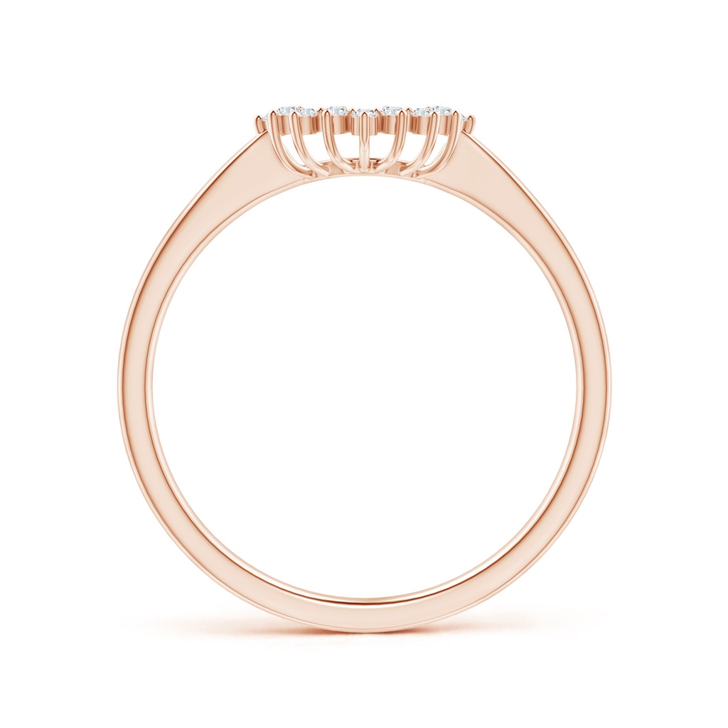 1.1mm GVS2 Diamond Curved Wedding Band in Rose Gold - side 1