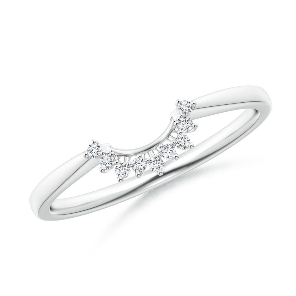 1.1mm GVS2 Diamond Curved Wedding Band in White Gold
