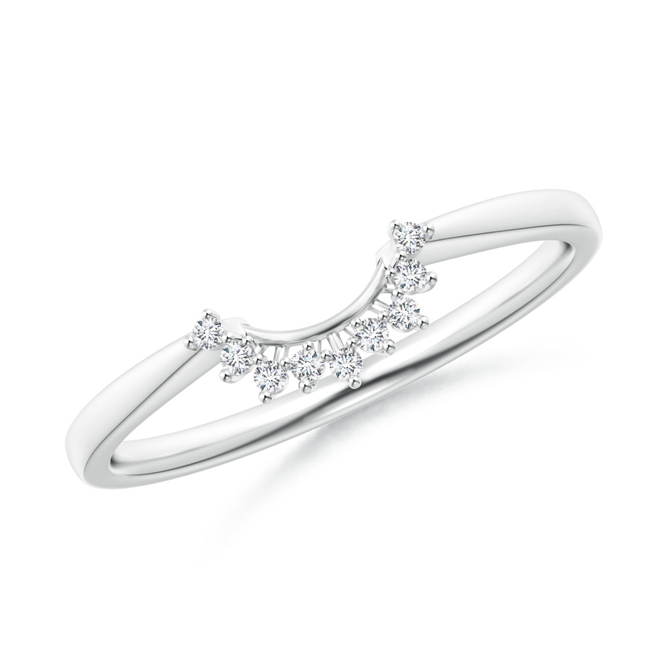 1.1mm GVS2 Diamond Curved Wedding Band in White Gold 