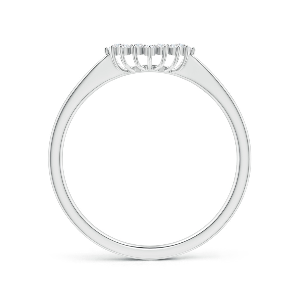 1.1mm GVS2 Diamond Curved Wedding Band in White Gold - side 1