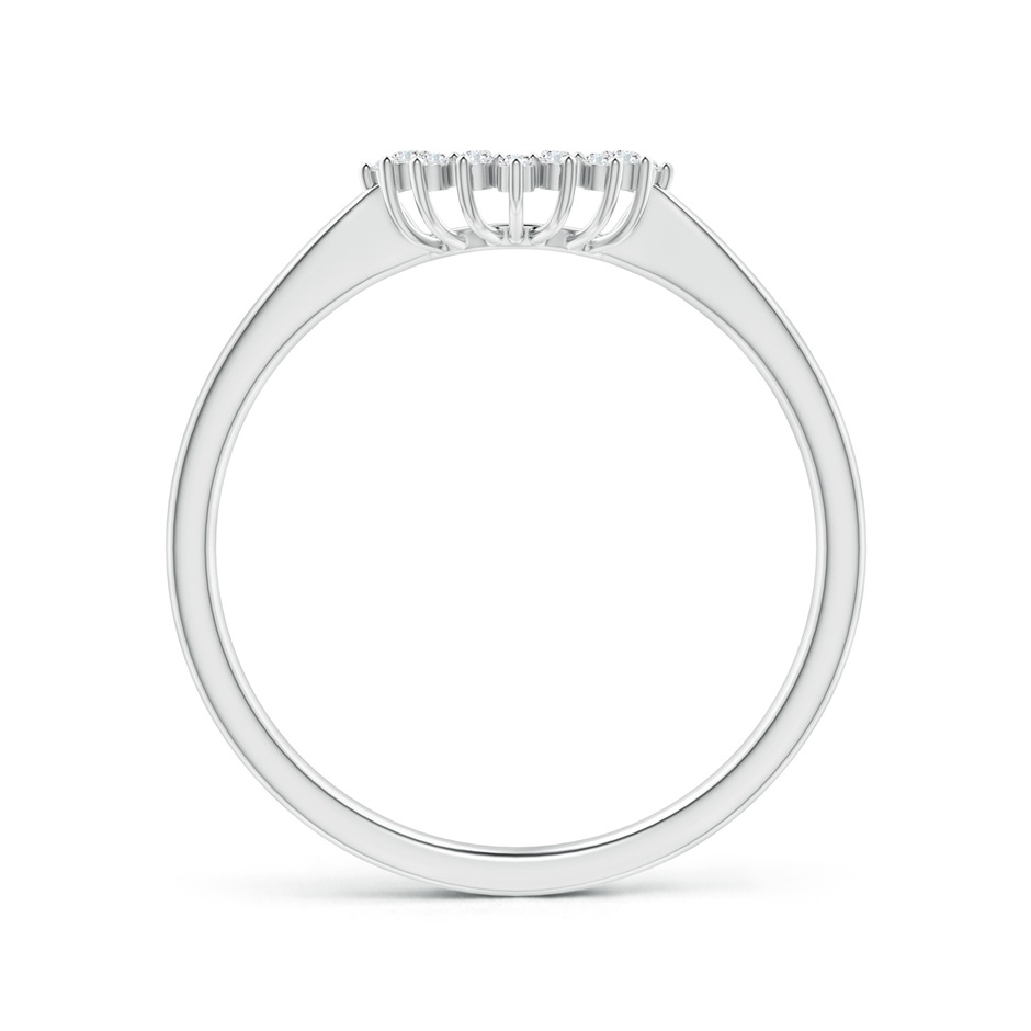 1.1mm GVS2 Diamond Curved Wedding Band in White Gold side 1