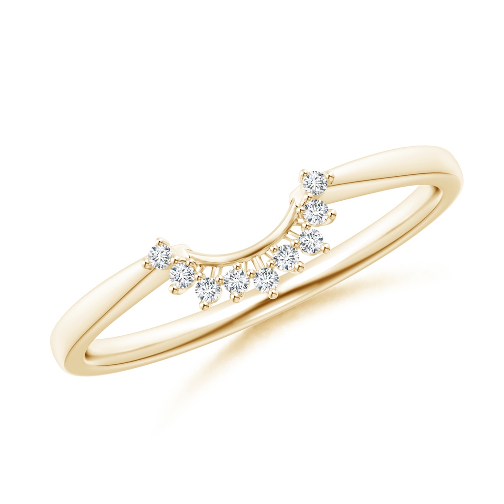 1.1mm GVS2 Diamond Curved Wedding Band in Yellow Gold