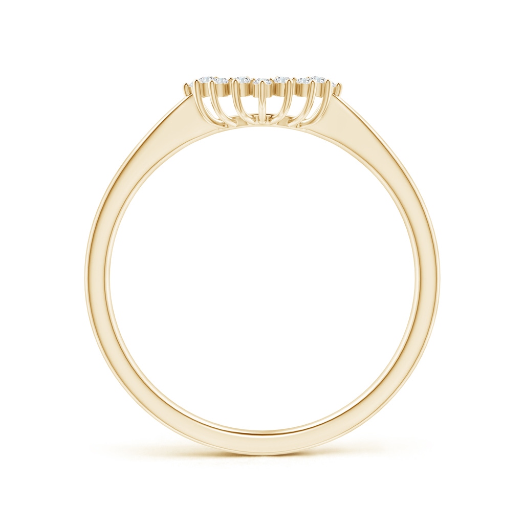 1.1mm GVS2 Diamond Curved Wedding Band in Yellow Gold - side 1