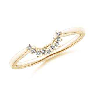 1.1mm KI3 Diamond Curved Wedding Band in Yellow Gold