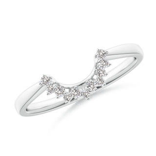 1.35mm IJI1I2 Diamond Curved Wedding Band in White Gold