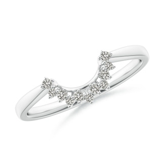 1.35mm KI3 Diamond Curved Wedding Band in White Gold