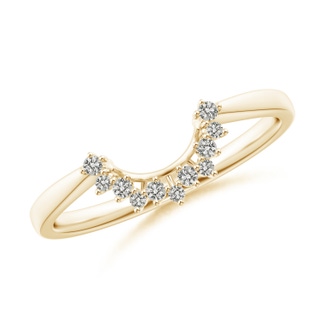 1.35mm KI3 Diamond Curved Wedding Band in Yellow Gold
