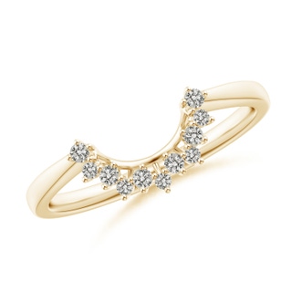 1.5mm KI3 Diamond Curved Wedding Band in Yellow Gold