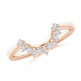 1.6mm GVS2 Diamond Curved Wedding Band in Rose Gold