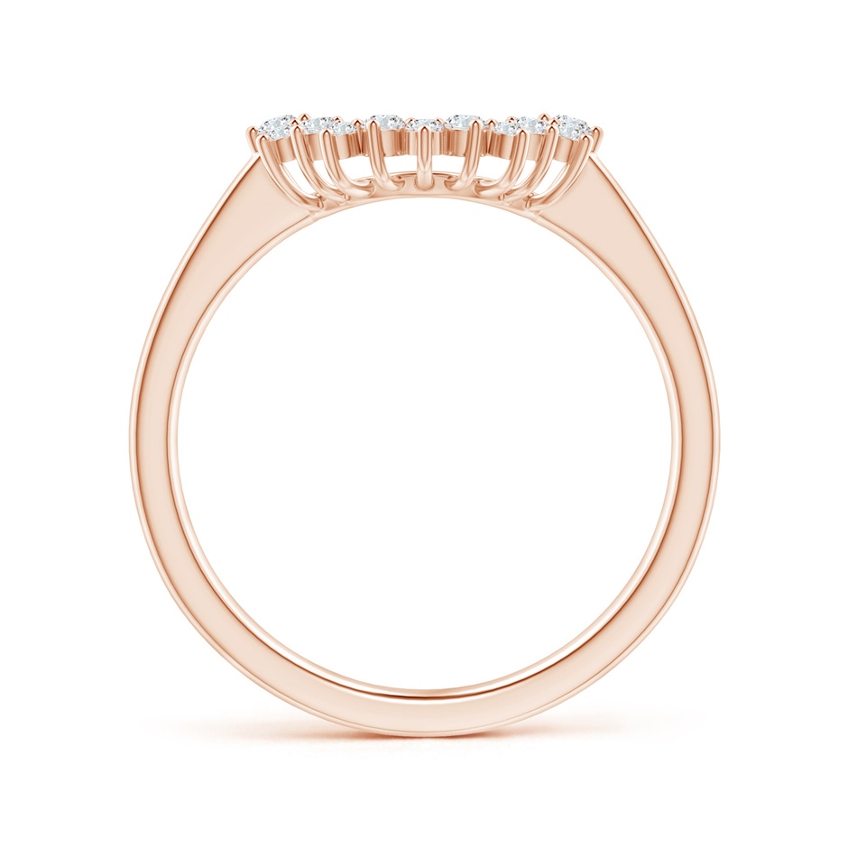 1.6mm GVS2 Diamond Curved Wedding Band in Rose Gold side 1