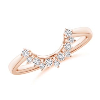 1.6mm HSI2 Diamond Curved Wedding Band in Rose Gold