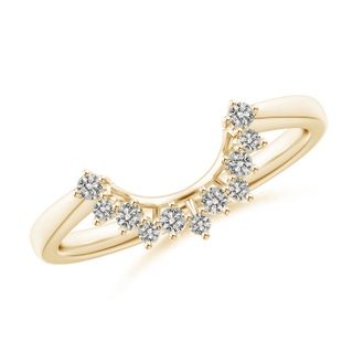 1.6mm KI3 Diamond Curved Wedding Band in Yellow Gold