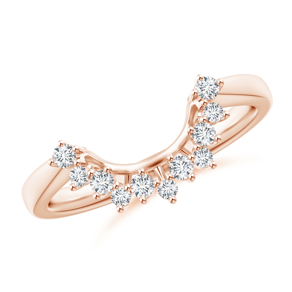 1.7mm GVS2 Diamond Curved Wedding Band in Rose Gold 