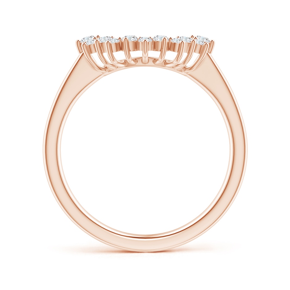 1.7mm GVS2 Diamond Curved Wedding Band in Rose Gold side 1