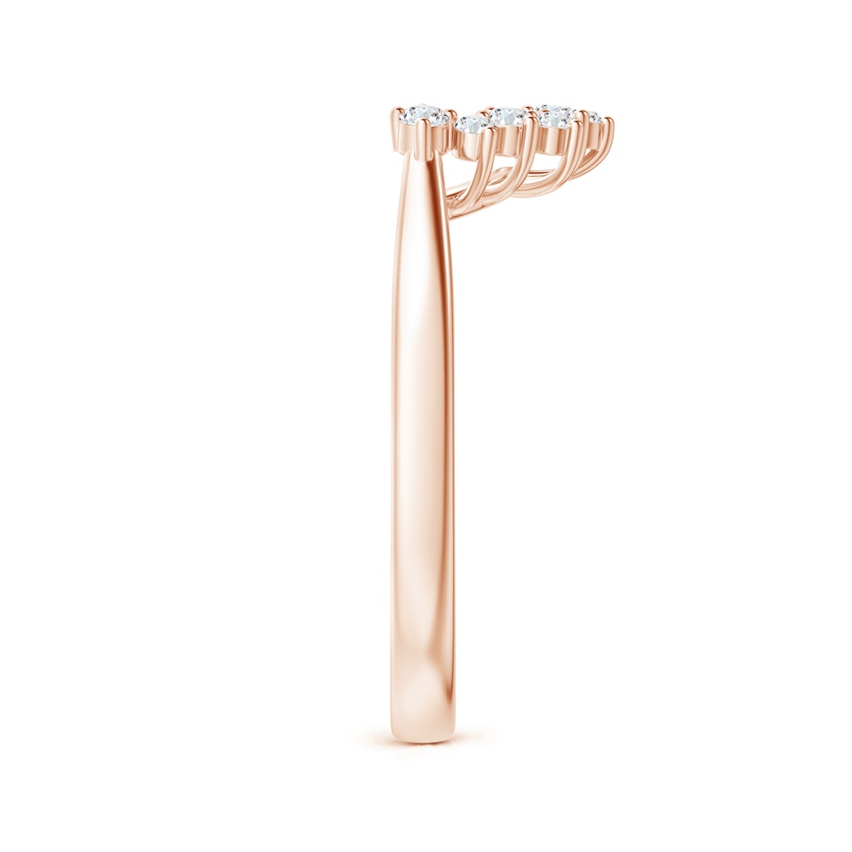 1.7mm GVS2 Diamond Curved Wedding Band in Rose Gold side 2