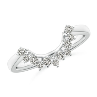 1.7mm KI3 Diamond Curved Wedding Band in White Gold