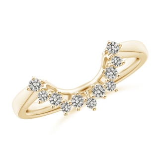 1.7mm KI3 Diamond Curved Wedding Band in Yellow Gold