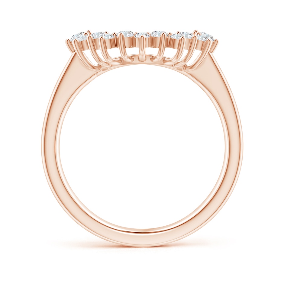 1.9mm GVS2 Diamond Curved Wedding Band in Rose Gold side 1