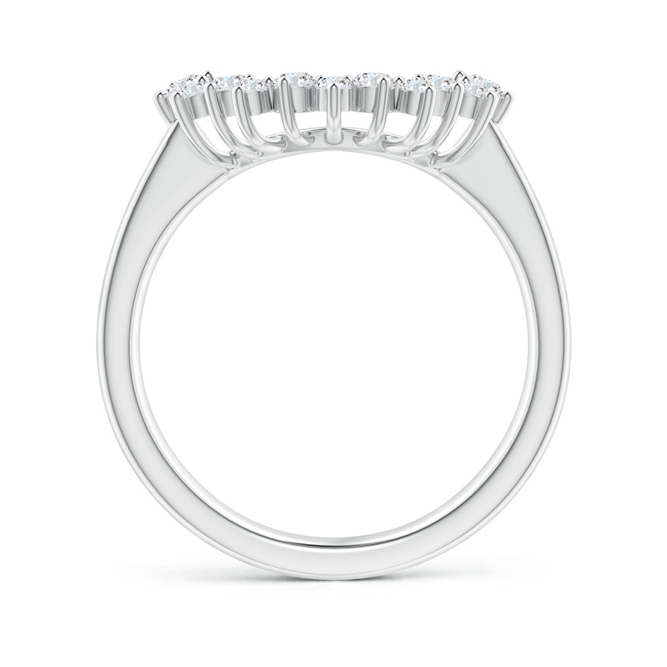 1.9mm GVS2 Diamond Curved Wedding Band in White Gold side 1