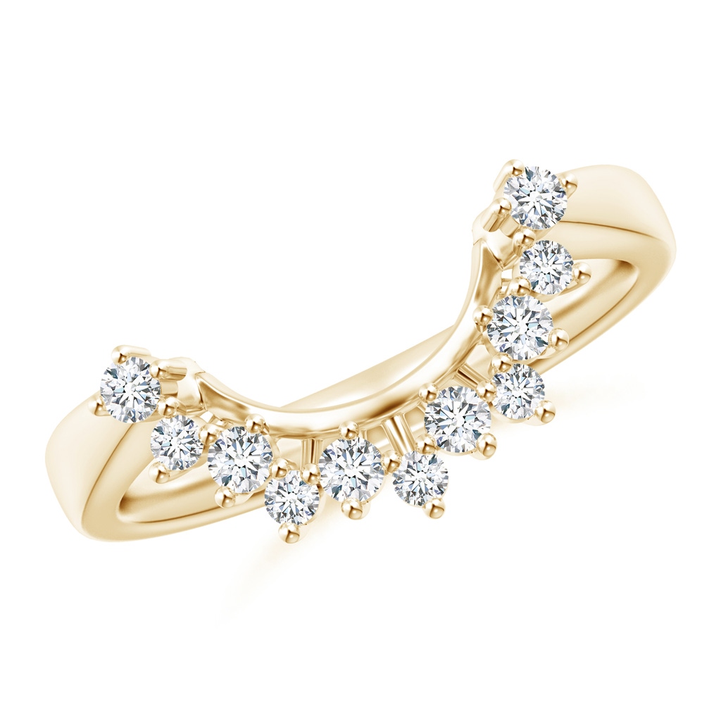 1.9mm GVS2 Diamond Curved Wedding Band in Yellow Gold