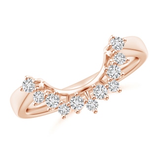 1.9mm HSI2 Diamond Curved Wedding Band in Rose Gold