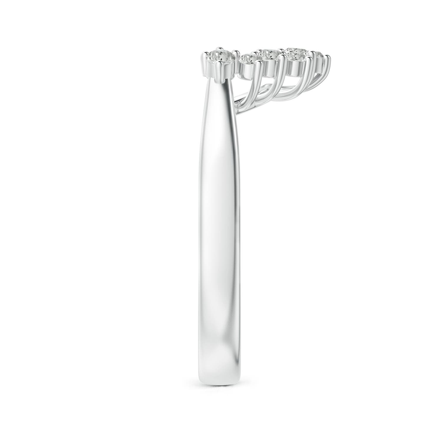 1.9mm KI3 Diamond Curved Wedding Band in White Gold - side 3