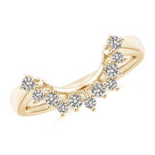 1.9mm KI3 Diamond Curved Wedding Band in Yellow Gold