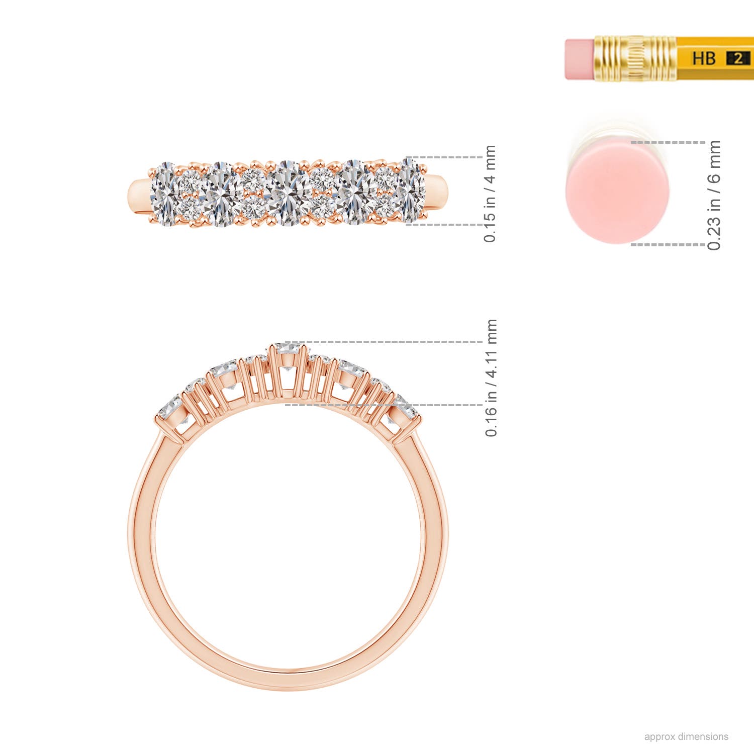 I-J, I1-I2 / 0.71 CT / 14 KT Rose Gold