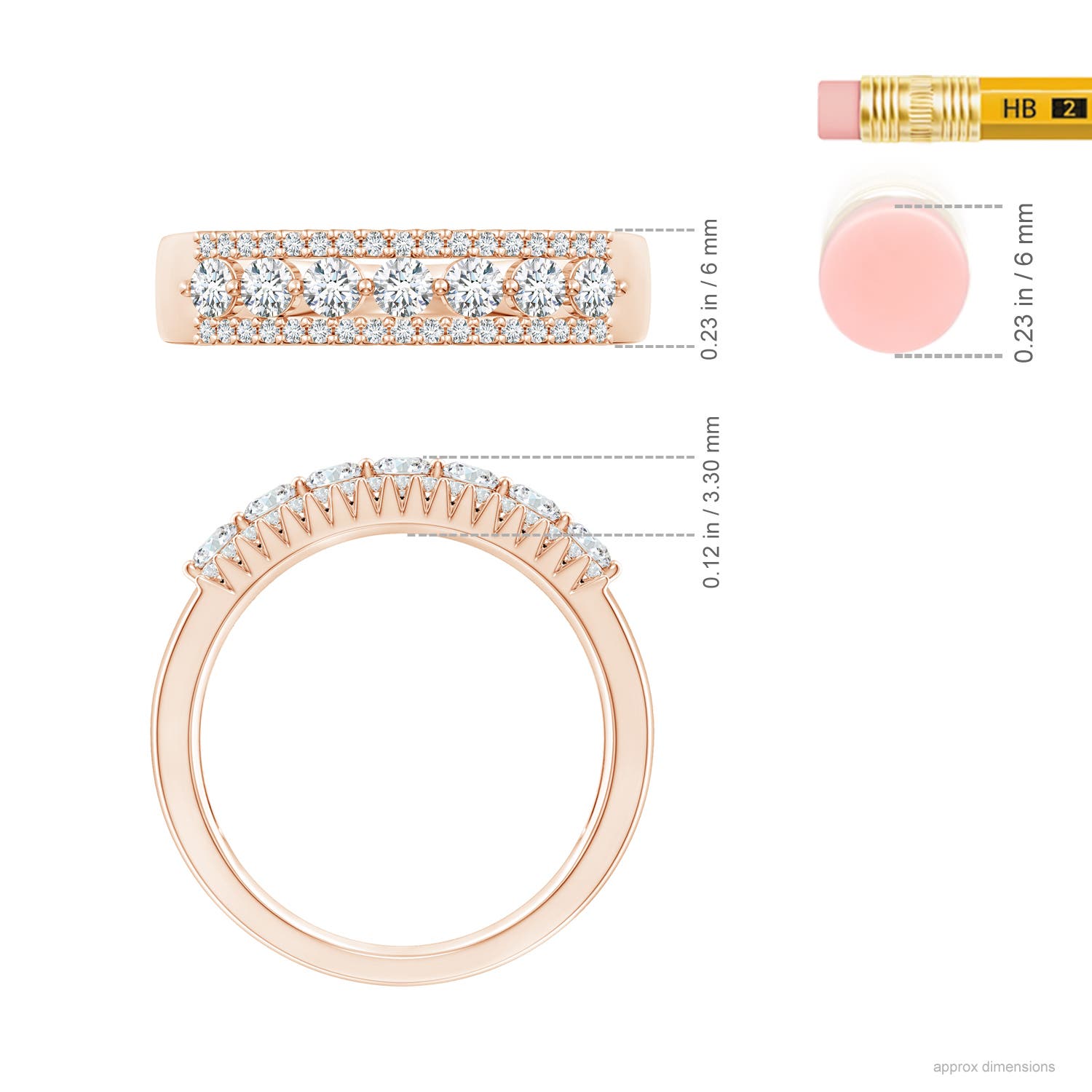 G, VS2 / 0.65 CT / 14 KT Rose Gold