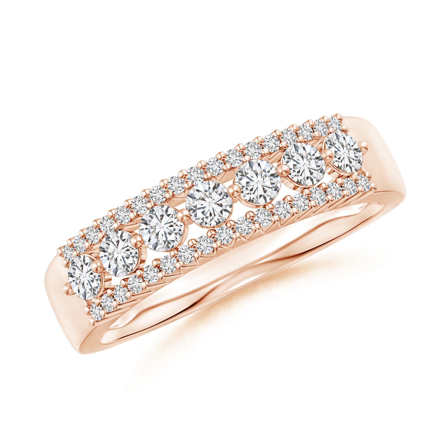 H, SI2 / 0.65 CT / 14 KT Rose Gold