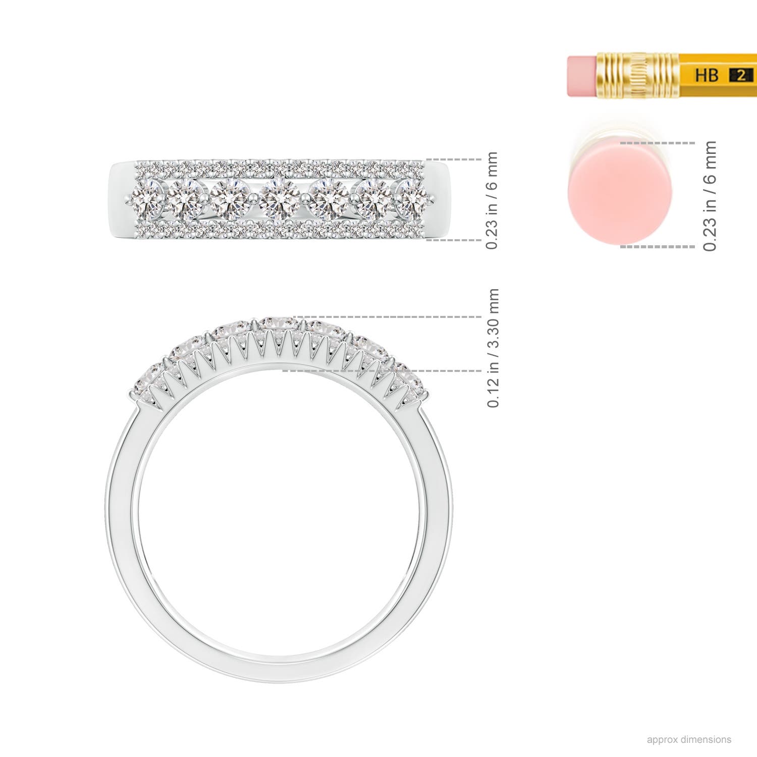 I-J, I1-I2 / 0.65 CT / 14 KT White Gold