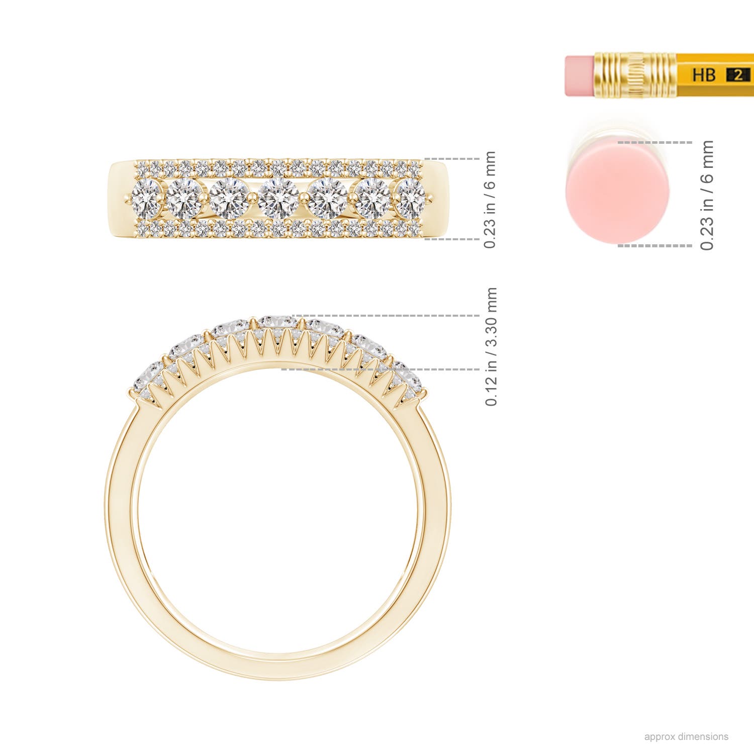 I-J, I1-I2 / 0.65 CT / 14 KT Yellow Gold