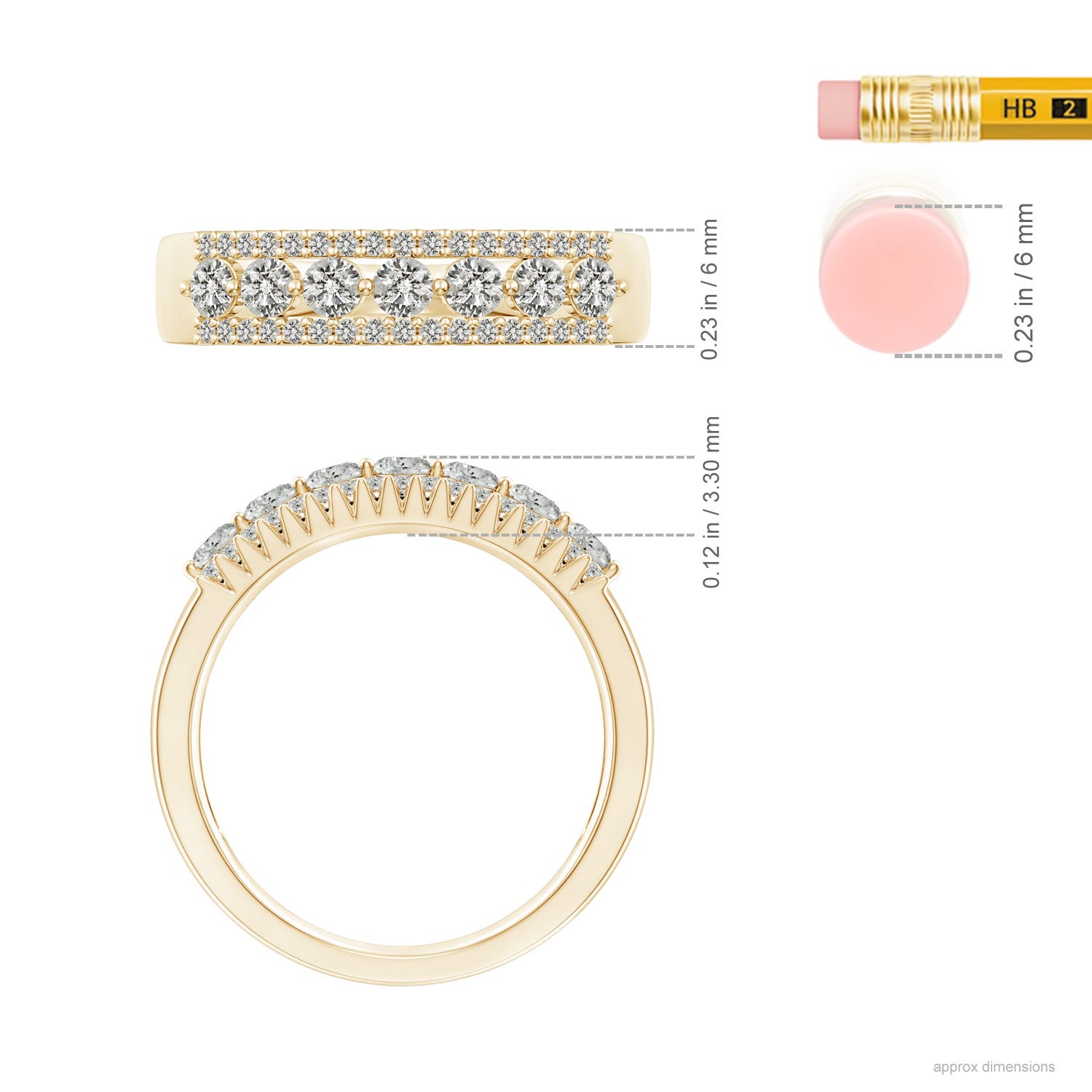 K, I3 / 0.65 CT / 14 KT Yellow Gold