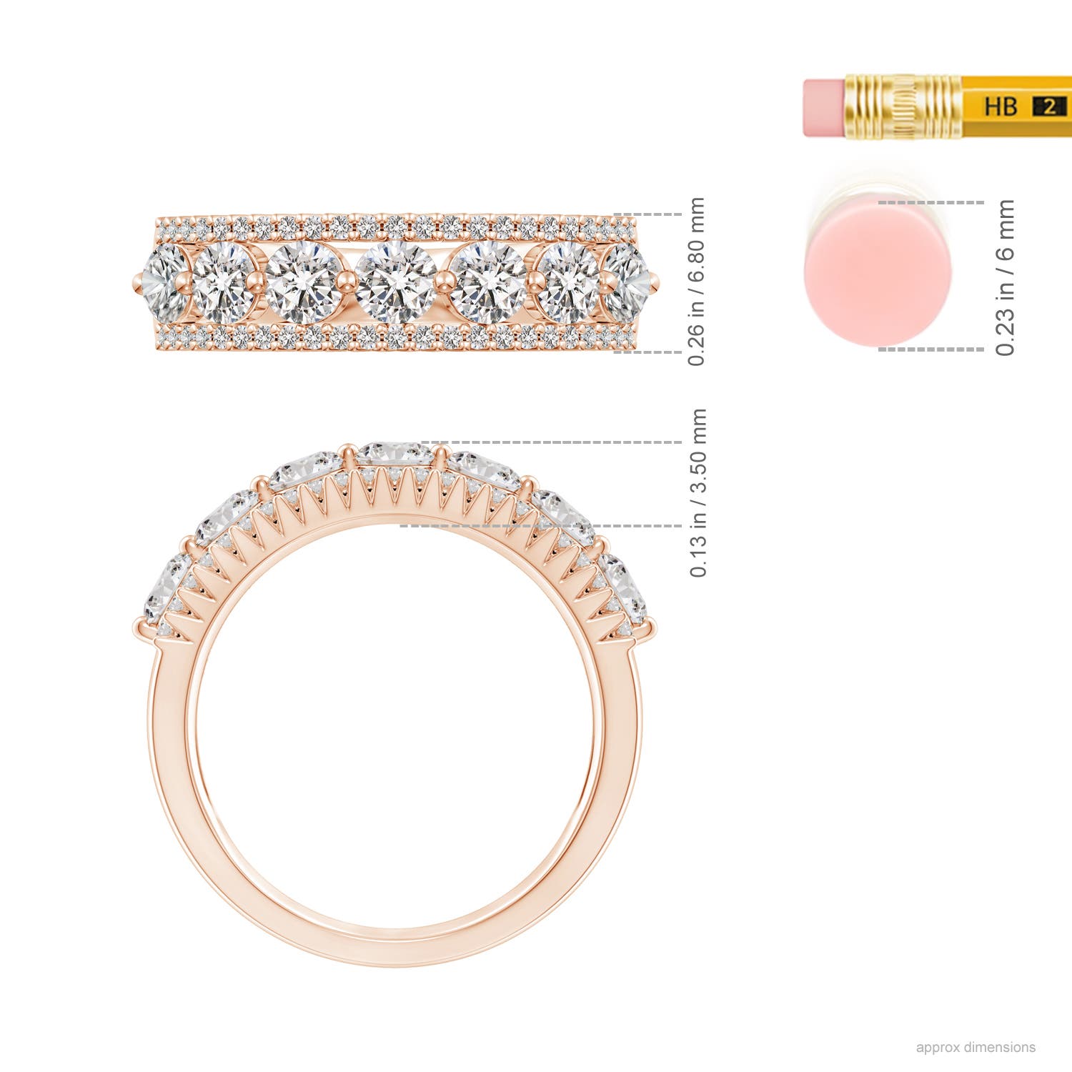 I-J, I1-I2 / 1.34 CT / 14 KT Rose Gold