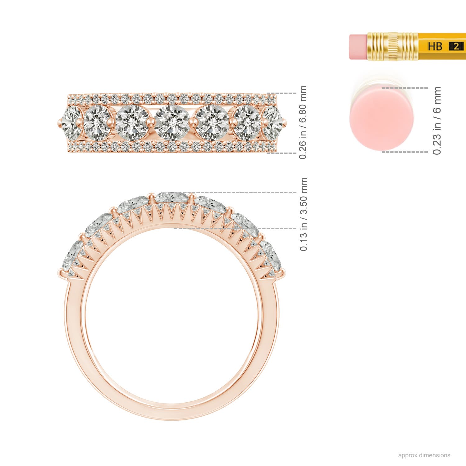 K, I3 / 1.34 CT / 14 KT Rose Gold