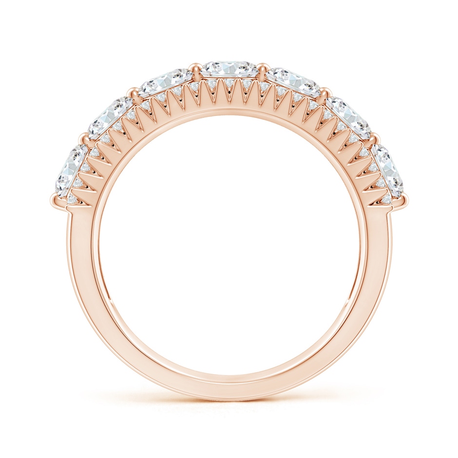 4mm GVS2 Half Eternity Seven-Stone Diamond Band in Rose Gold side-1