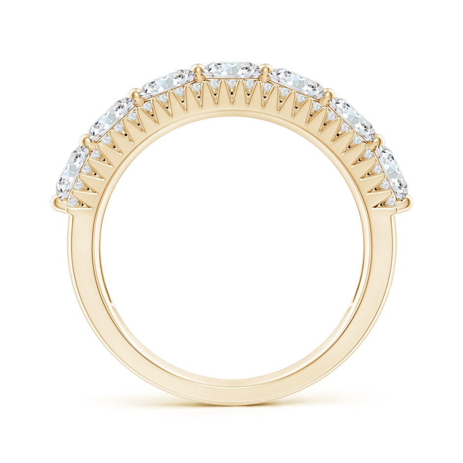 4mm GVS2 Half Eternity Seven-Stone Diamond Band in Yellow Gold side-1