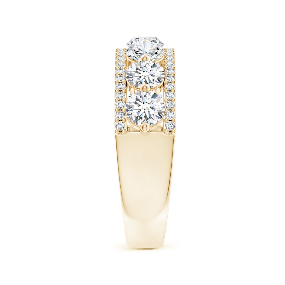 4mm GVS2 Half Eternity Seven-Stone Diamond Band in Yellow Gold side-2