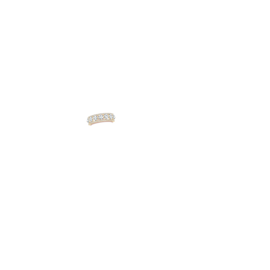 4mm GVS2 Half Eternity Seven-Stone Diamond Band in Yellow Gold body-hand