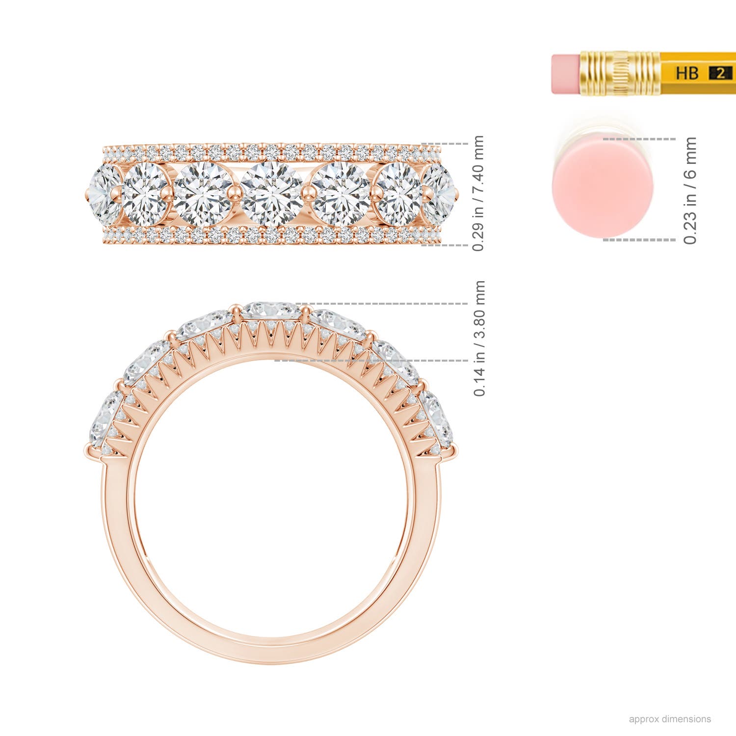 H, SI2 / 1.86 CT / 14 KT Rose Gold