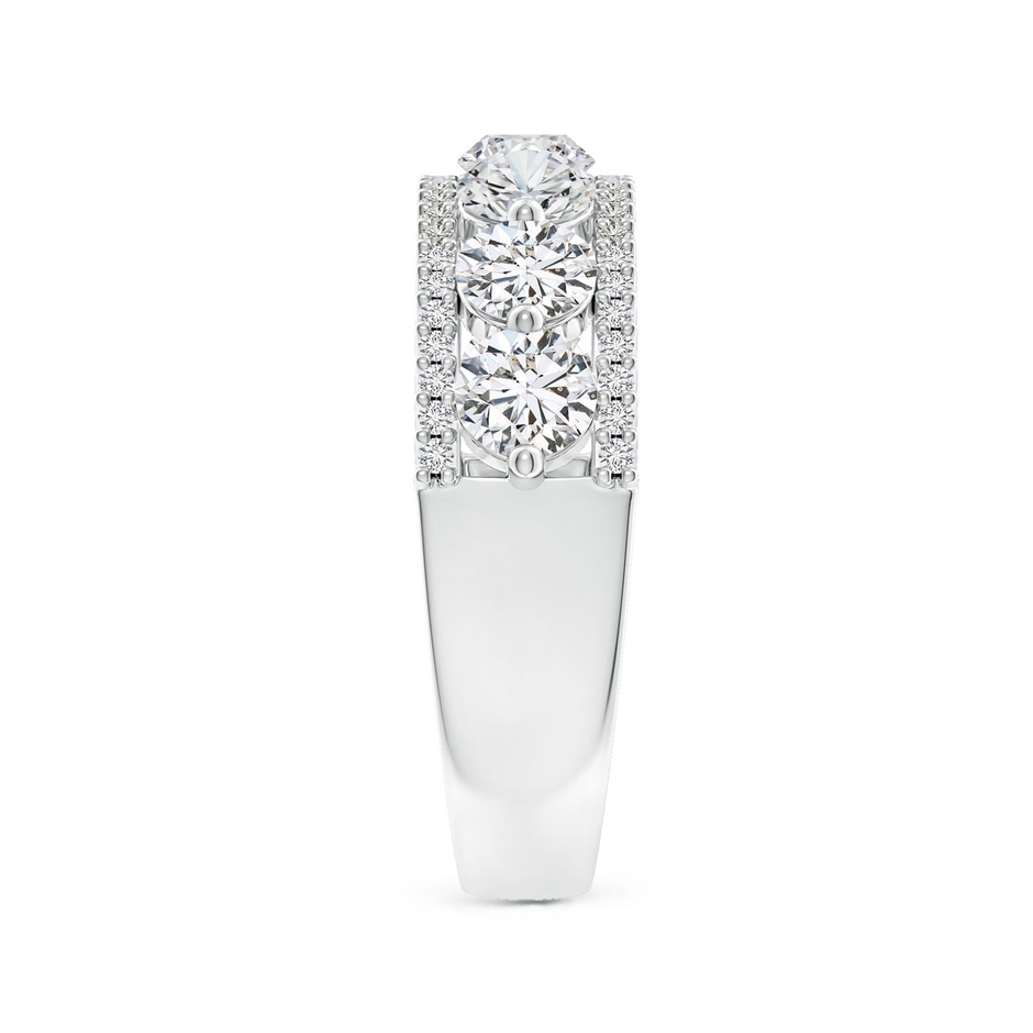 4mm HSI2 Half Eternity Seven-Stone Diamond Band in White Gold side-2