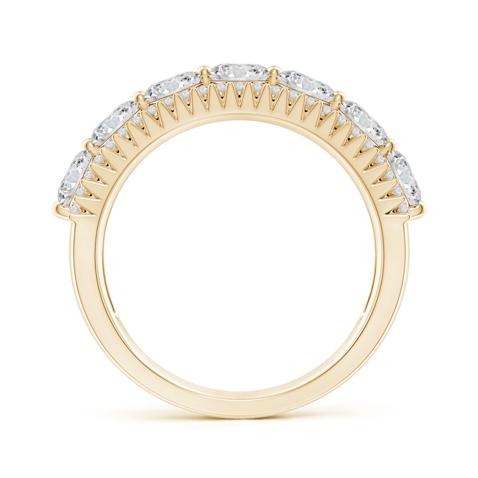 4mm HSI2 Half Eternity Seven-Stone Diamond Band in Yellow Gold side-1