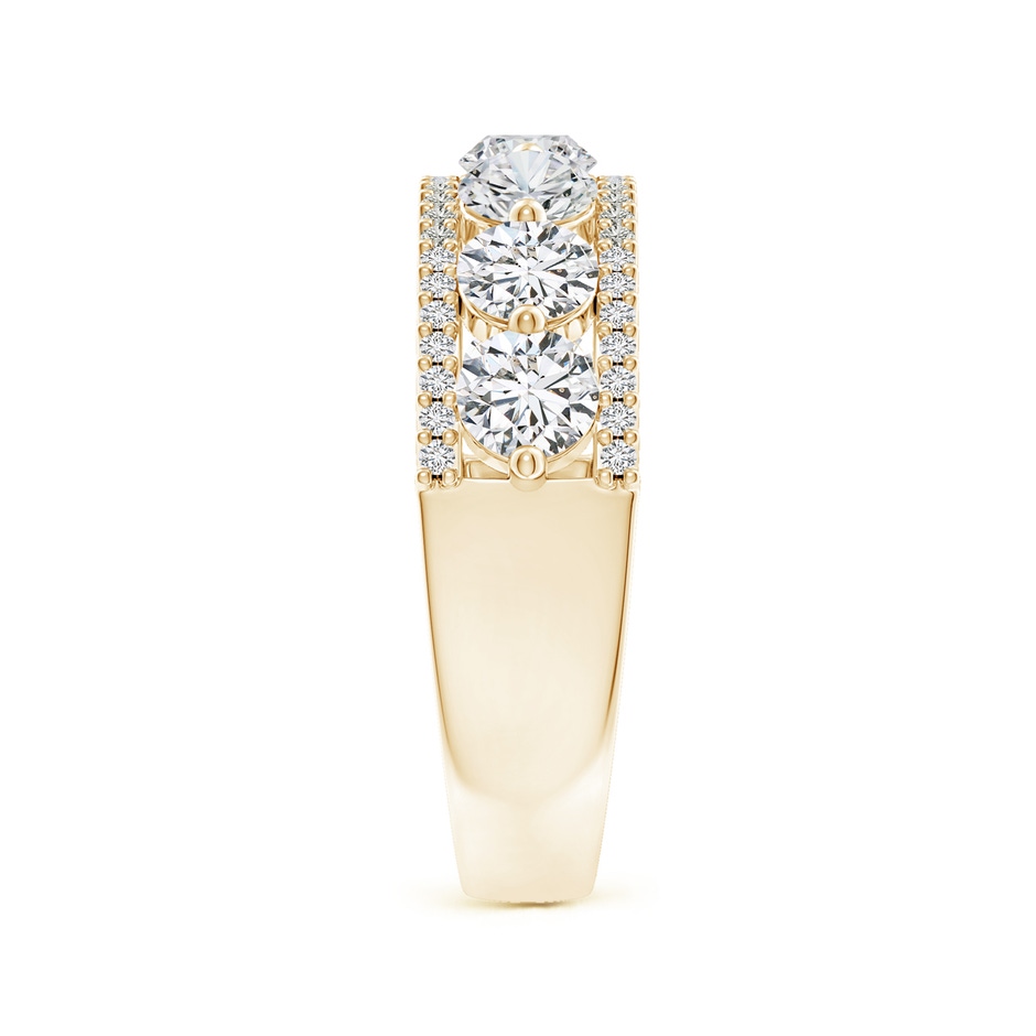 4mm HSI2 Half Eternity Seven-Stone Diamond Band in Yellow Gold side-2