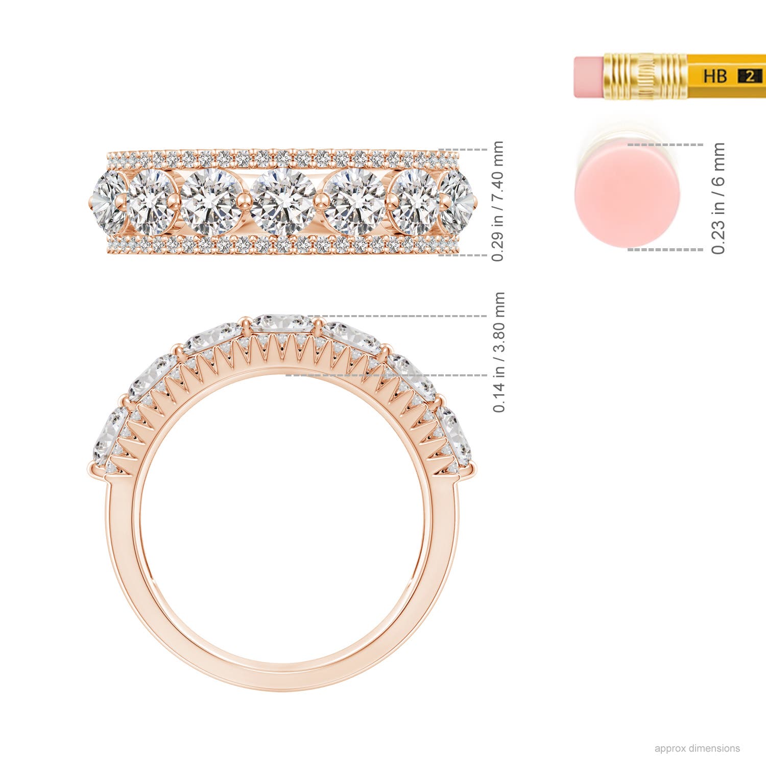 I-J, I1-I2 / 1.86 CT / 14 KT Rose Gold