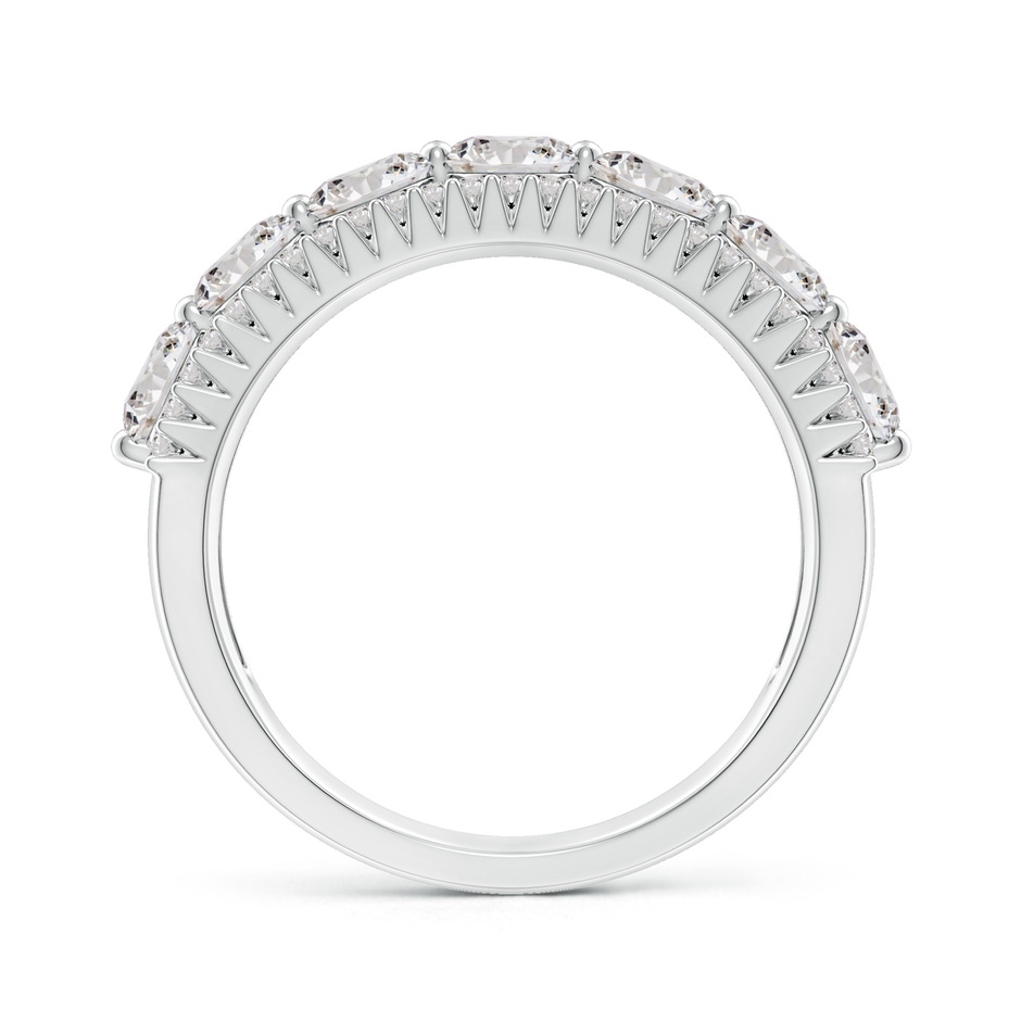 4mm IJI1I2 Half Eternity Seven-Stone Diamond Band in White Gold side-1
