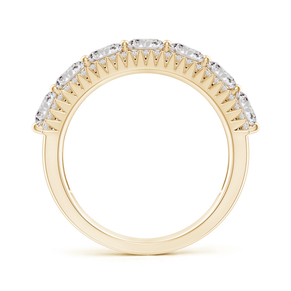 4mm IJI1I2 Half Eternity Seven-Stone Diamond Band in Yellow Gold side-1